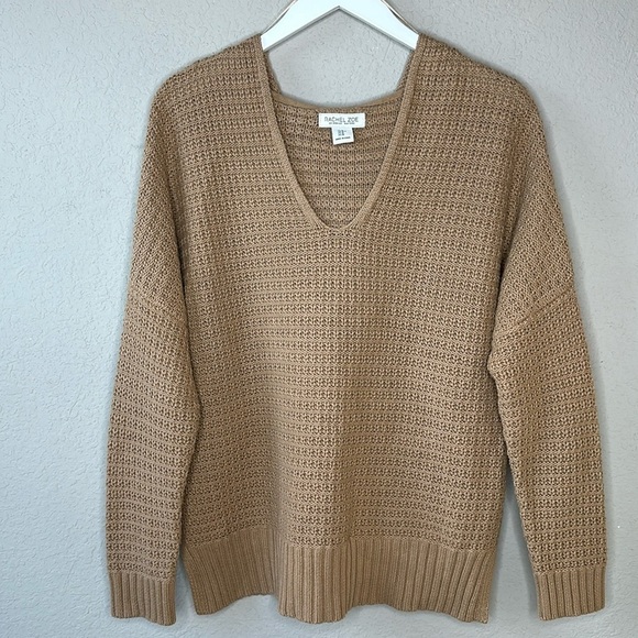 Rachel Zoe V-Neck Hoodie Sweater Size Medium - Picture 1 of 11
